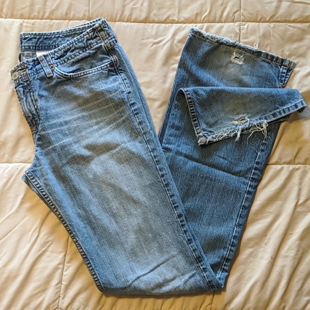 Lucky Brand dungaree jeans Sz 8 Long